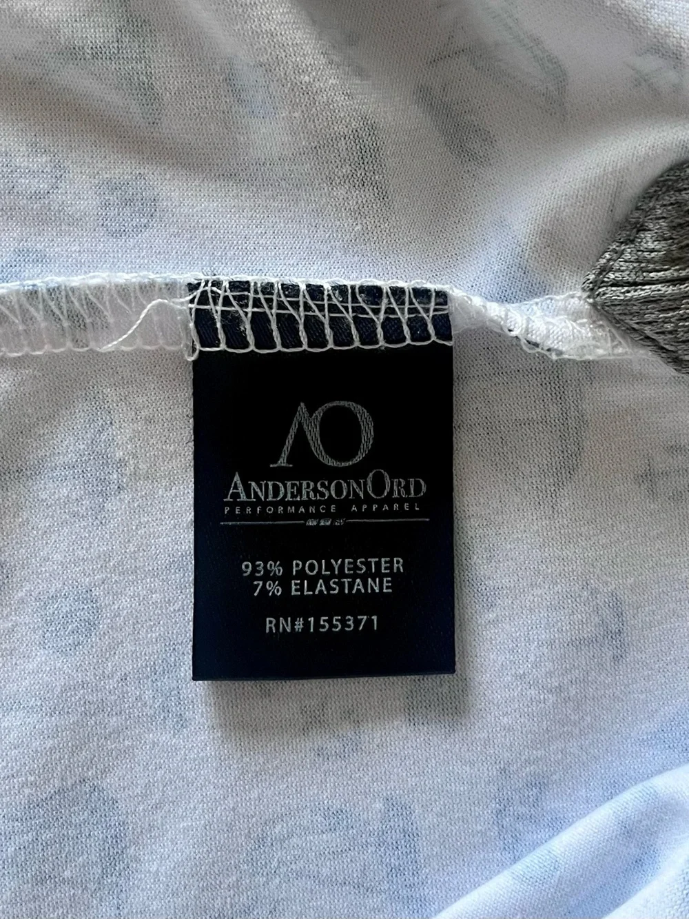 Anderson Ord White Polo with Navy Nautical Print PGA WEST logo